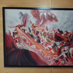 Alex Ross X-Men vs Sentinels Silk canvas Fabric Poster (24" x 36" approx)